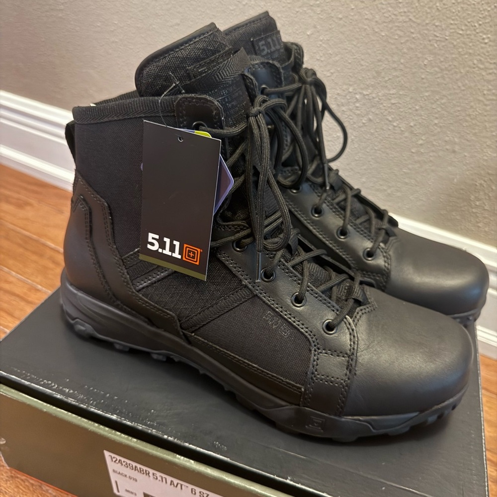 5.11 TACTICAL NEW w/Tag and Box MEN'S ATAC 2.0 6" SIDE ZIP BOOT, BLACK, 13 R